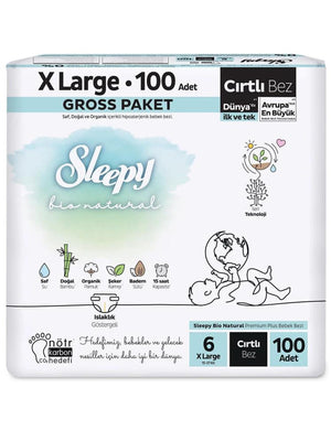 Sleepy Bio naturel Gross Xl 100'lü