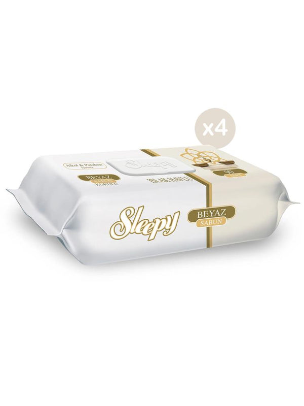 Sleepy Beyaz Sabun Kokulu 90 Yaprak 4'lü Paket Islak Mendil