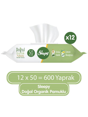 Sleepy Doğal&Organik Temizlik Havlusu 12x50 Adet