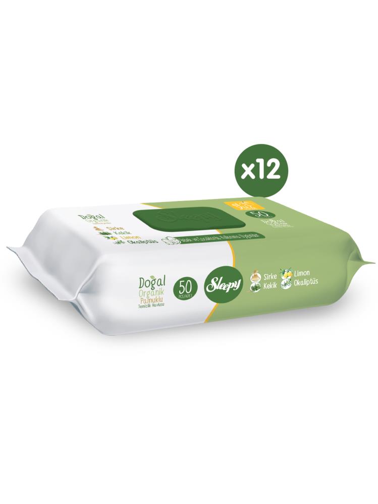 Sleepy Doğal&Organik Temizlik Havlusu 12x50 Adet