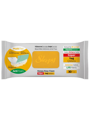 Sleepy Easy Clean Süper Yağ Çözücü Yüzey Temizlik Havlusu&Mendili 30 Yaprak