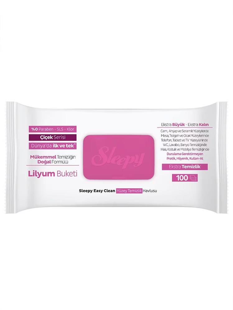 Sleepy Yüzey Temizleme Havlusu Lilyum Buketi 100 Yaprak