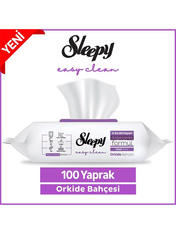 Sleepy Yüzey Temizleme Havlusu Orkide Bahçesi 100 Yaprak
