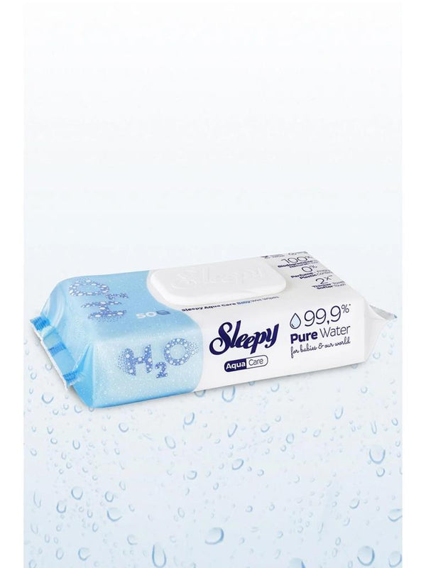 Sleepy Aqua Care H2O Yenidoğan Islak Bebek Havlusu 50 Yaprak