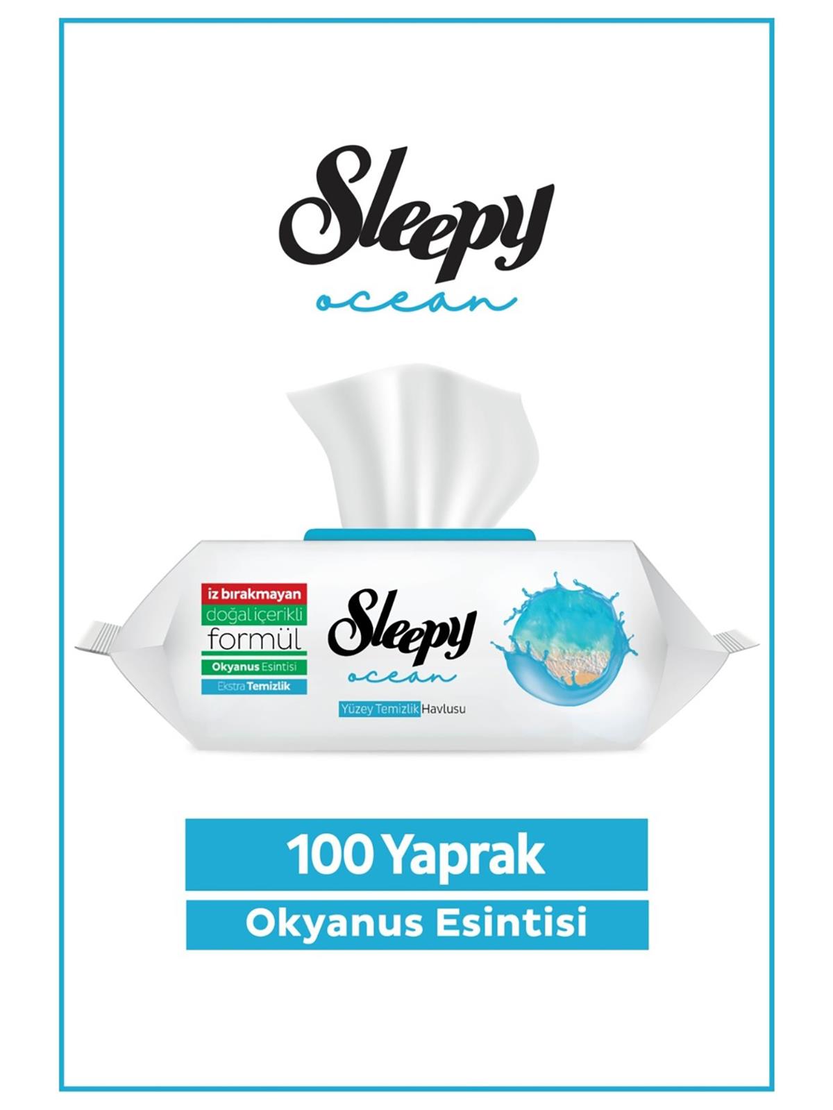 Sleepy Yüzey Temizleme Okyanus Esintisi 100'lü