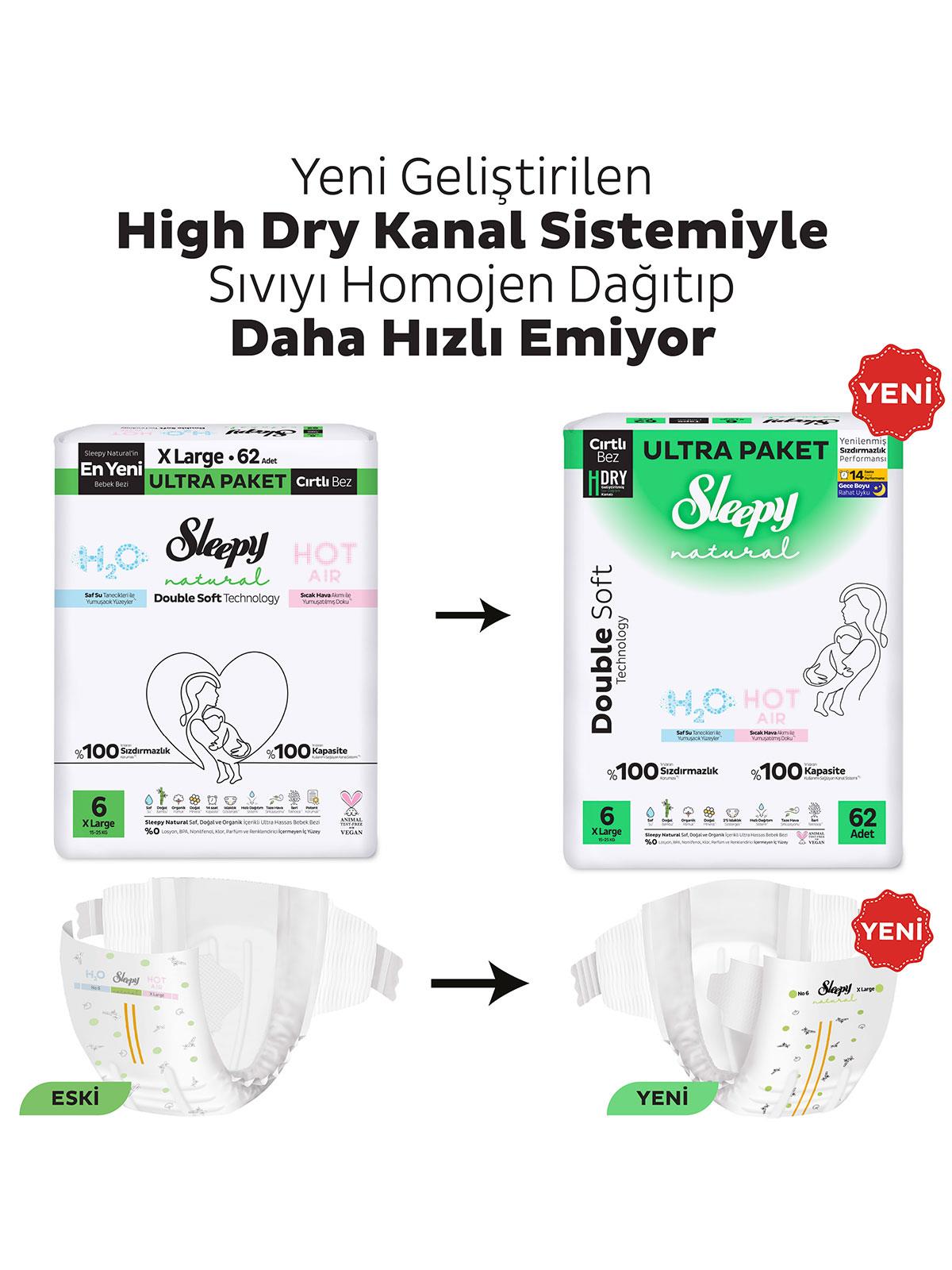 Sleepy Natural Double Soft Ultra Külot Xl 62