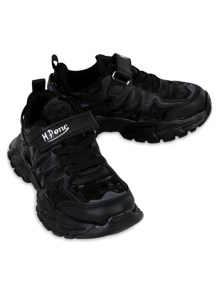 Mpone Ft Sports Casual Erkek Çocuk Spor Ayakkabı 31-35 Numara - Siyah