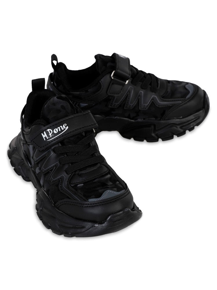 Mpone Ft Sports Casual Erkek Çocuk Spor Ayakkabı 31-35 Numara - Siyah