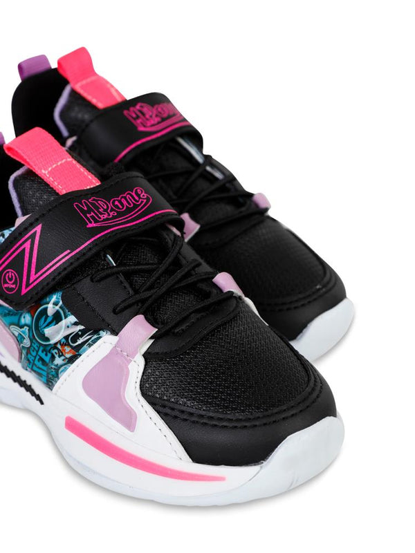 Mpone Pt Sports Casual Kız Çocuk Spor Ayakkabı 26-30 Numara - Siyah