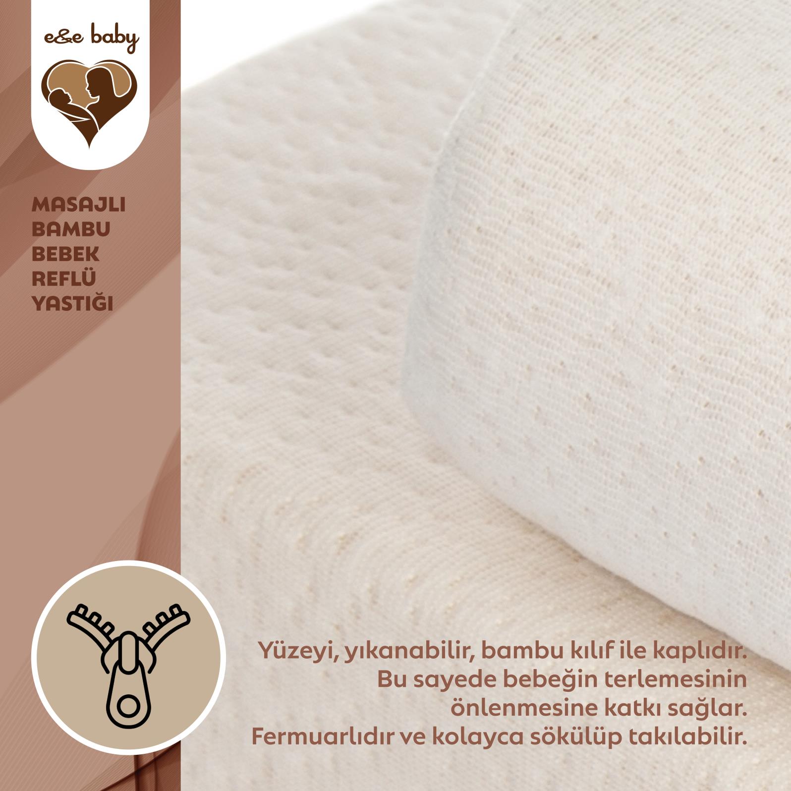 E&E Baby Masajlı Bambu Reflü Yatağı