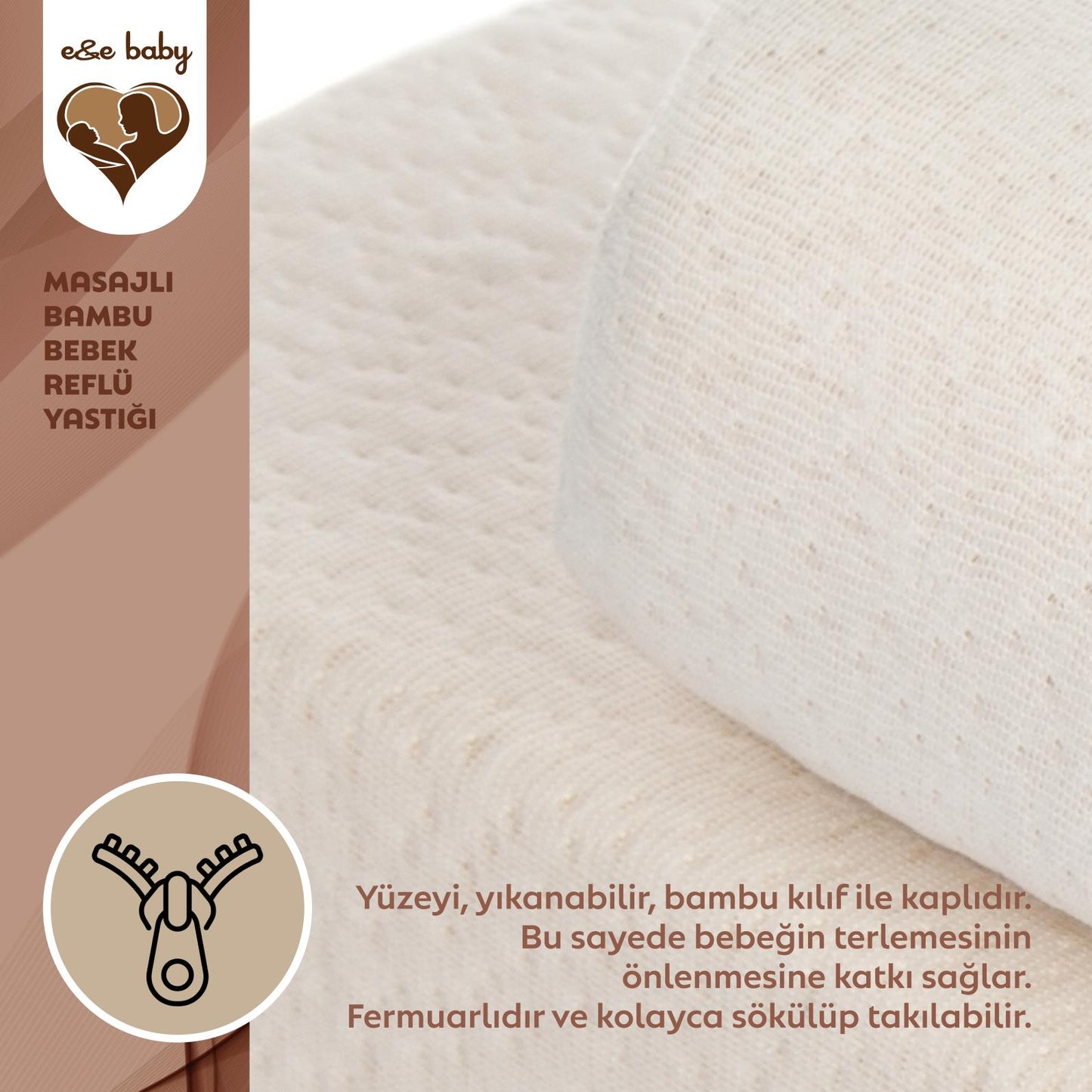 E&E Baby Masajlı Bambu Reflü Yatağı