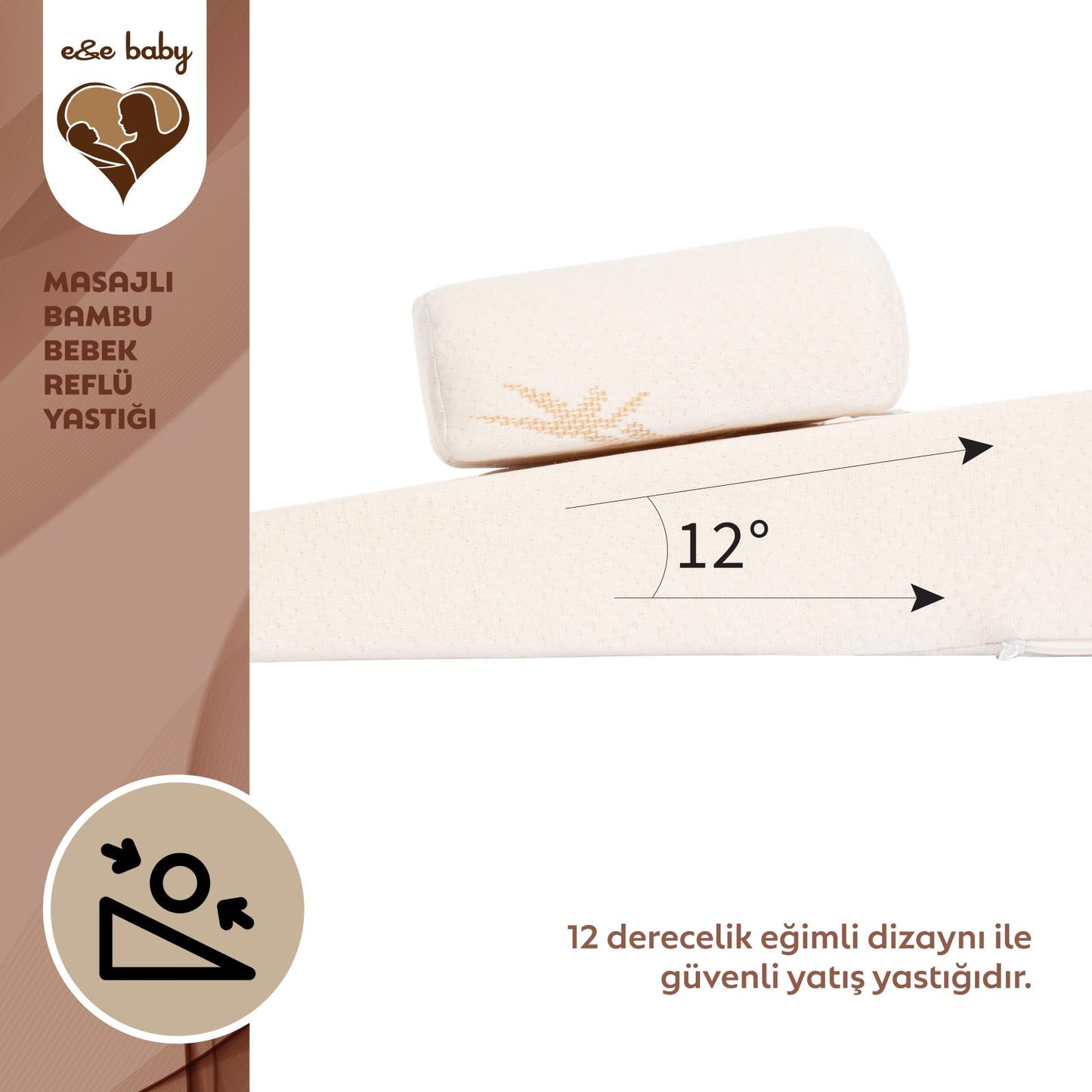 E&E Baby Masajlı Bambu Reflü Yatağı