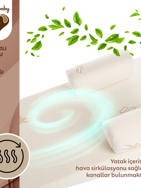 E&E Baby Masajlı Bambu Reflü Yatağı