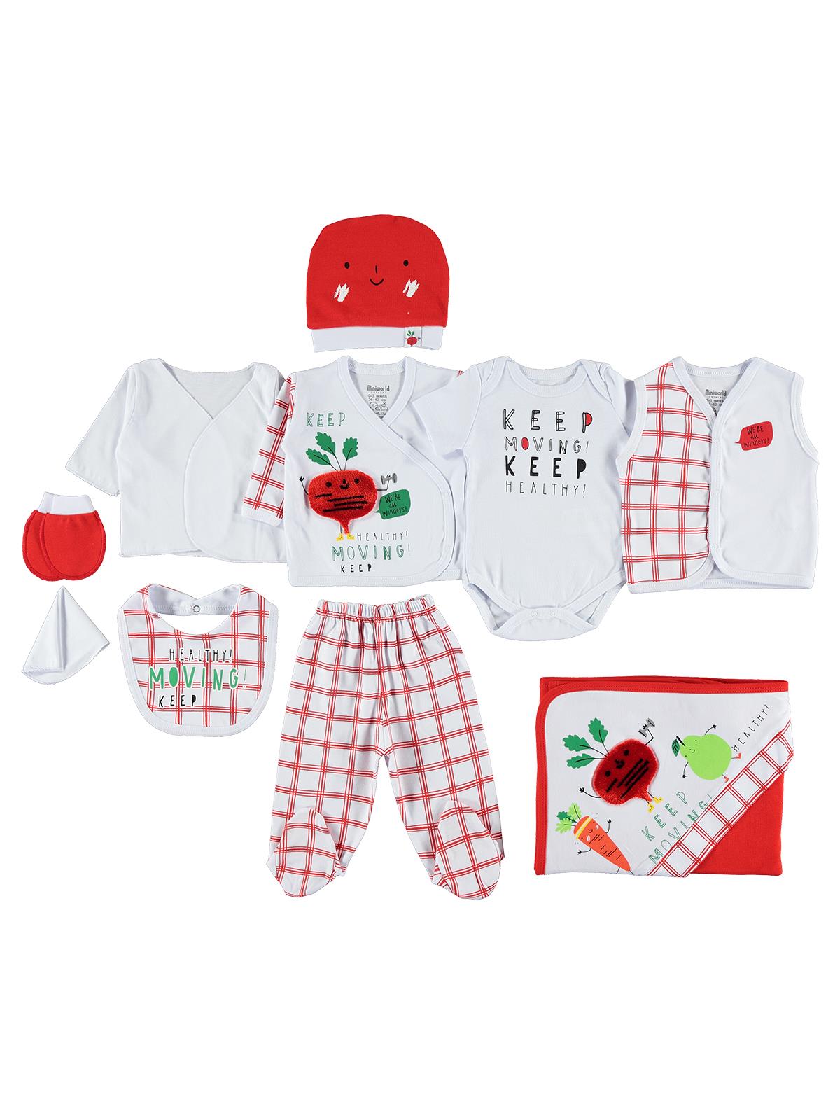 Minidünya Turp 10 Lu Zıbın Seti - Kırmızı