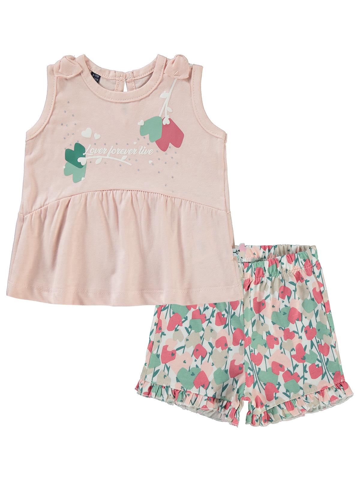 Miniworld Lover Şortlu 6-18 Ay Takım - Pudra