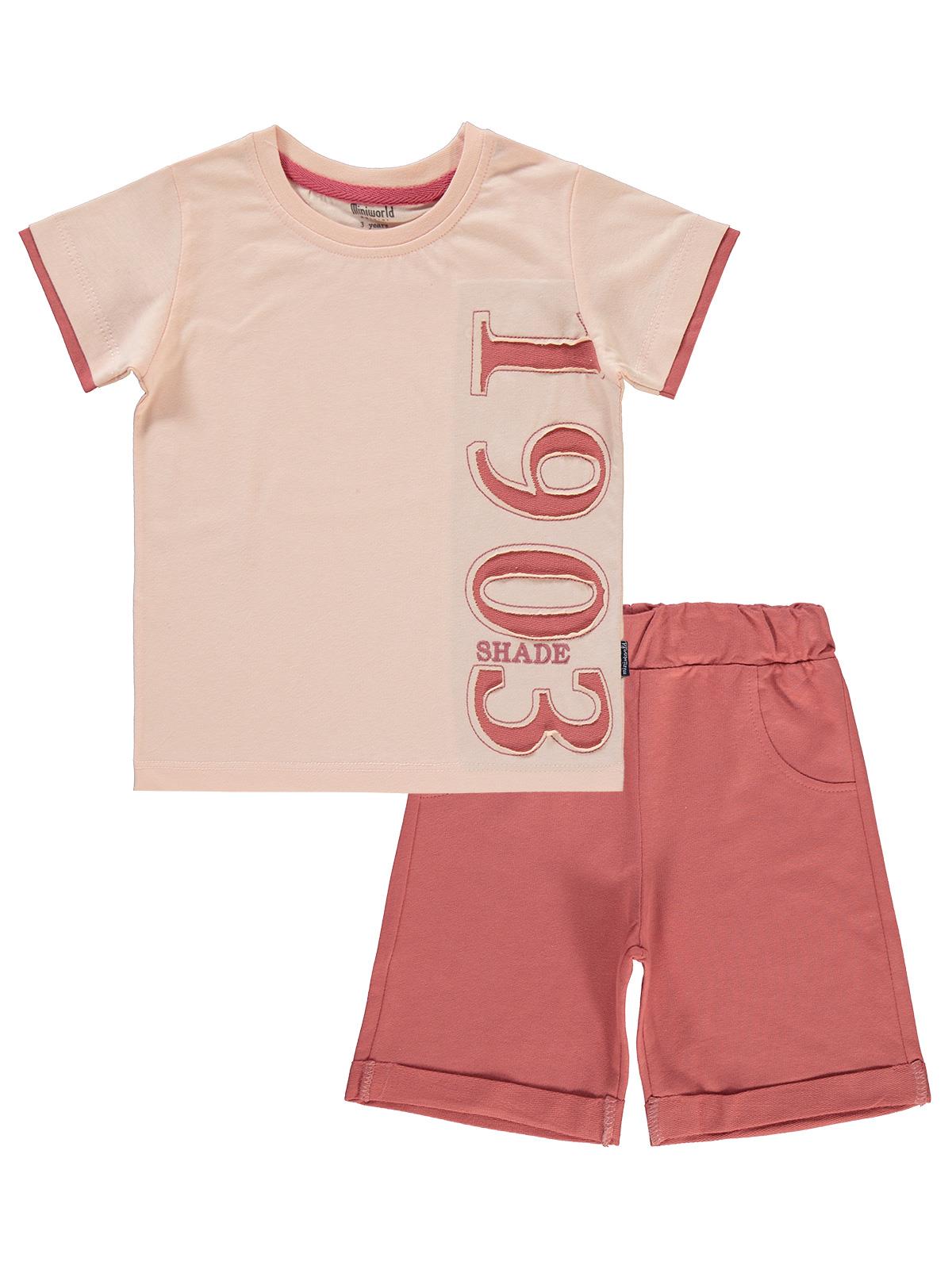 Miniworld Shade Şortlu Takım 3-6 Yaş Takım - Pudra