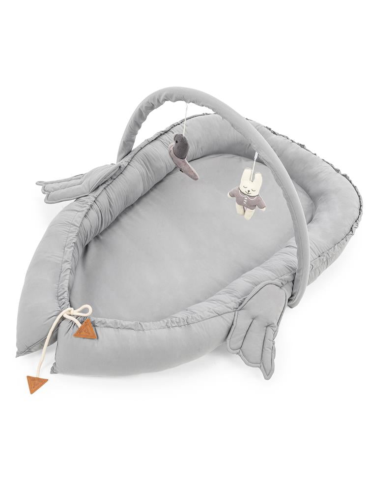Wellgro Melek Kanatlı Oyuncak Barlı Anne Yanı Babynest - Gri