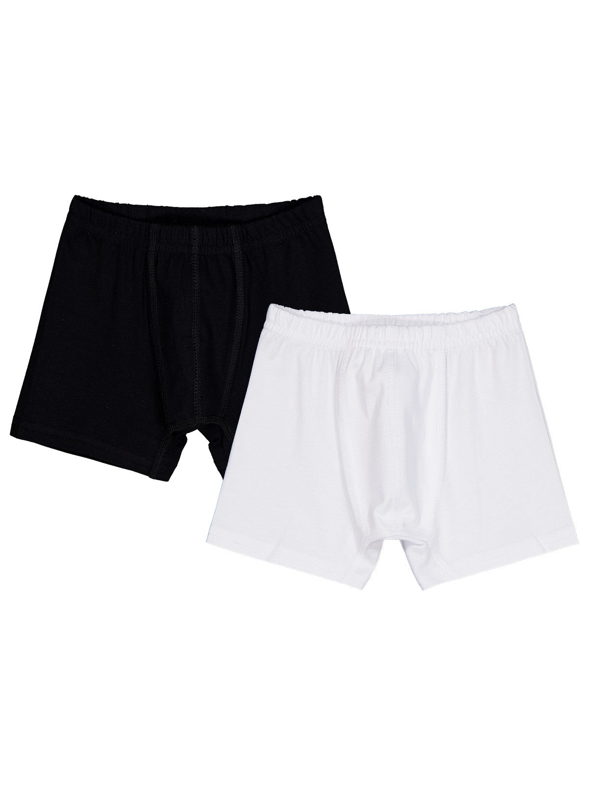 Domi Kids Siyah-Beyaz 2-8 Yaş Erkek Çocuk 2'li Boxer