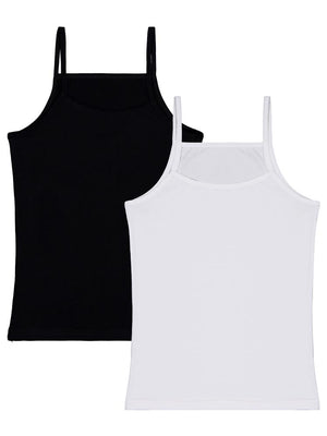 Domi Kids Siyah-Beyaz 2-8 Yaş Kız Çocuk 2'li Atlet