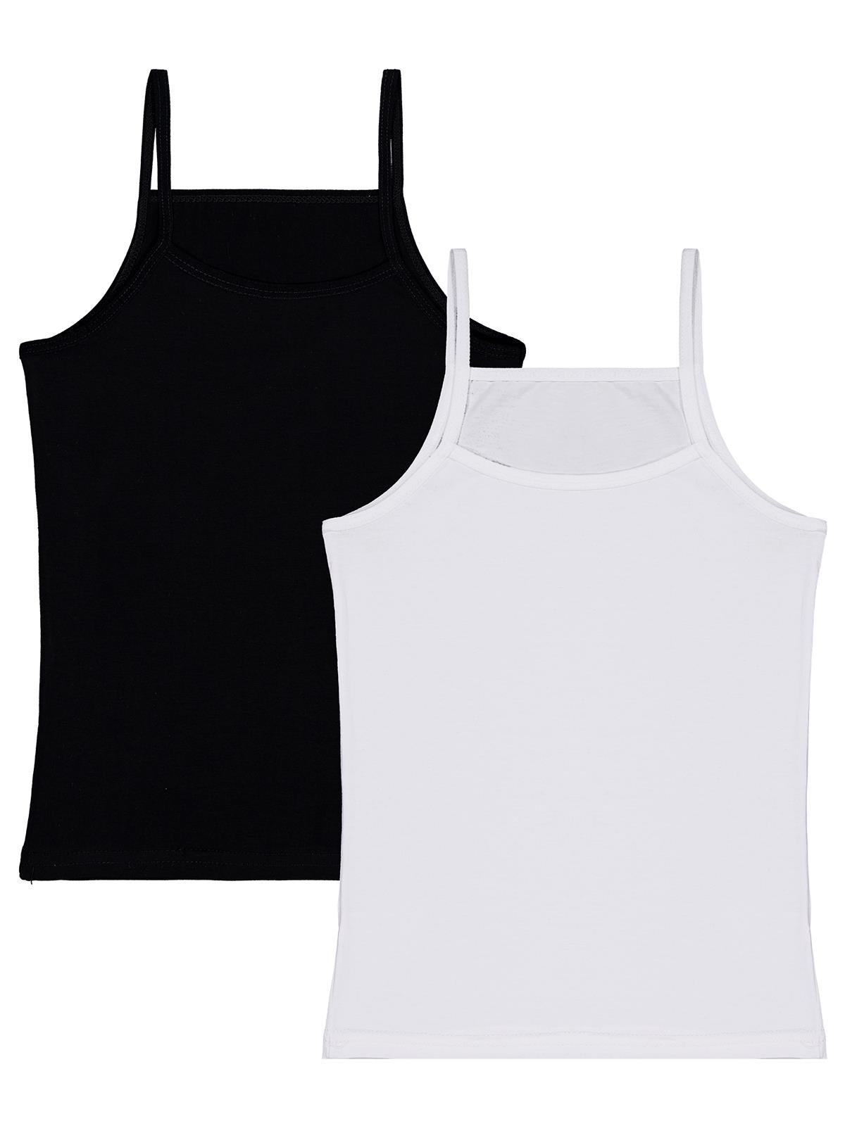 Domi Kids Siyah-Beyaz 2-8 Yaş Kız Çocuk 2'li Atlet