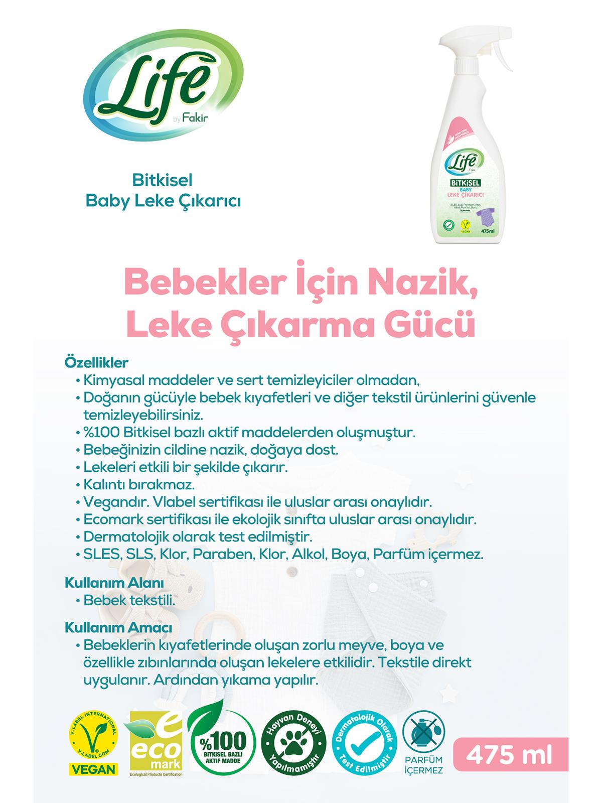 Life By Fakir Bitkisel Bebek Leke Çıkarıcı 475 Ml