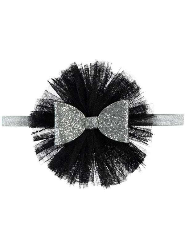 Civil Tüllü Fiyonk Saç Bandana - Siyah