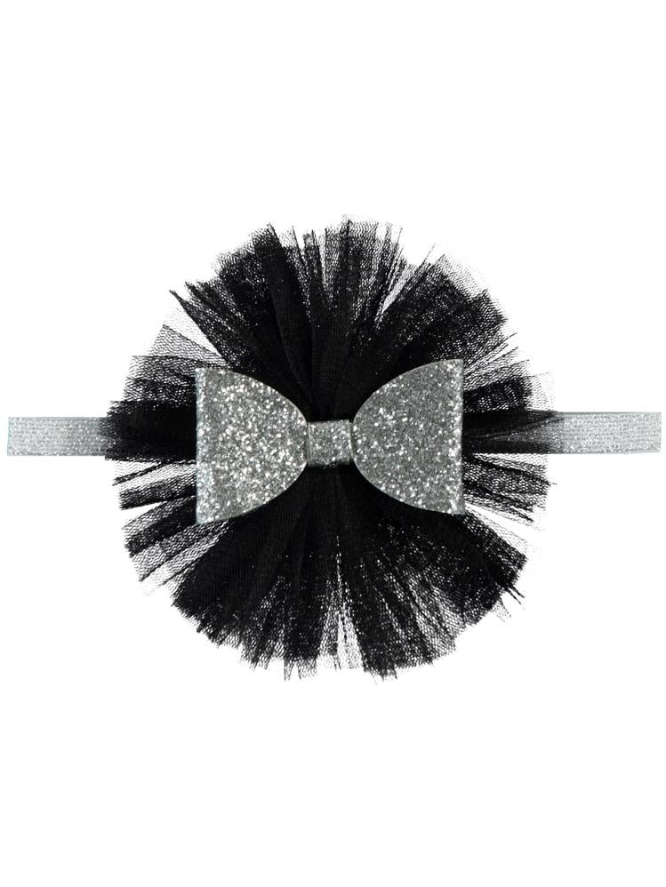 Civil Tüllü Fiyonk Saç Bandana - Siyah