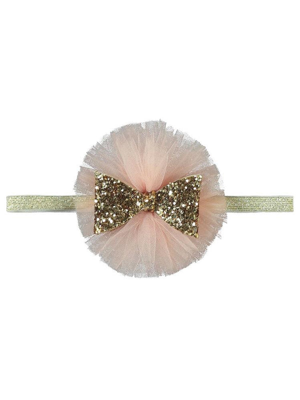 Civil Tüllü Fiyonk Saç Bandana - Pudra
