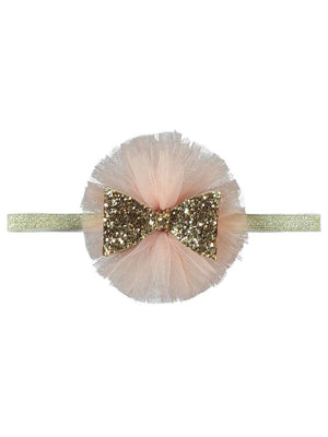 Civil Tüllü Fiyonk Saç Bandana - Pudra