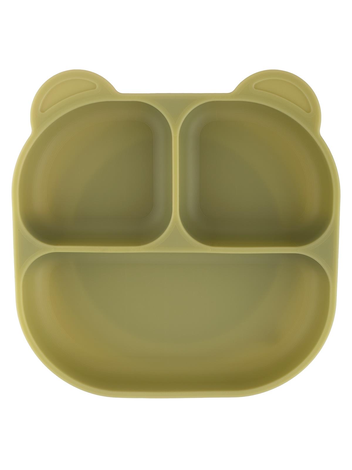 Pandish Vakum Tabanlı Silikon Mama Tabağı - Yeşil