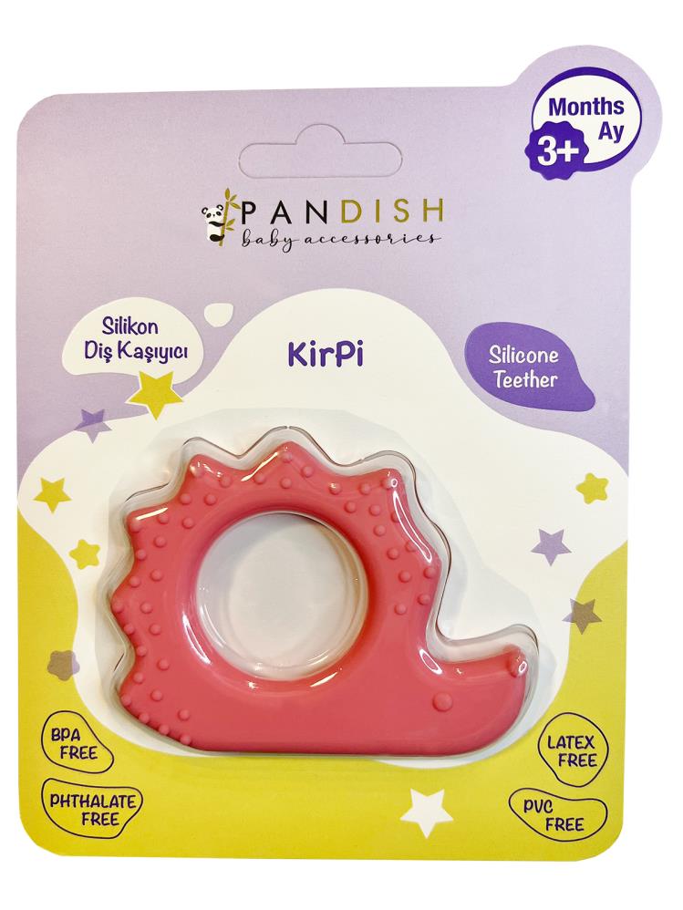 Pandish Kirpi Silikon Diş Kaşıyıcı - Pembe