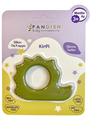 Pandish Kirpi Silikon Diş Kaşıyıcı - Yeşil