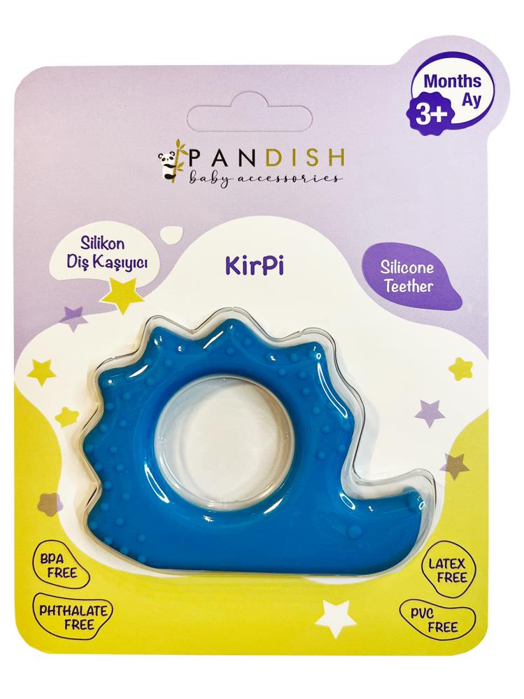 Pandish Kirpi Silikon Diş Kaşıyıcı - Mavi