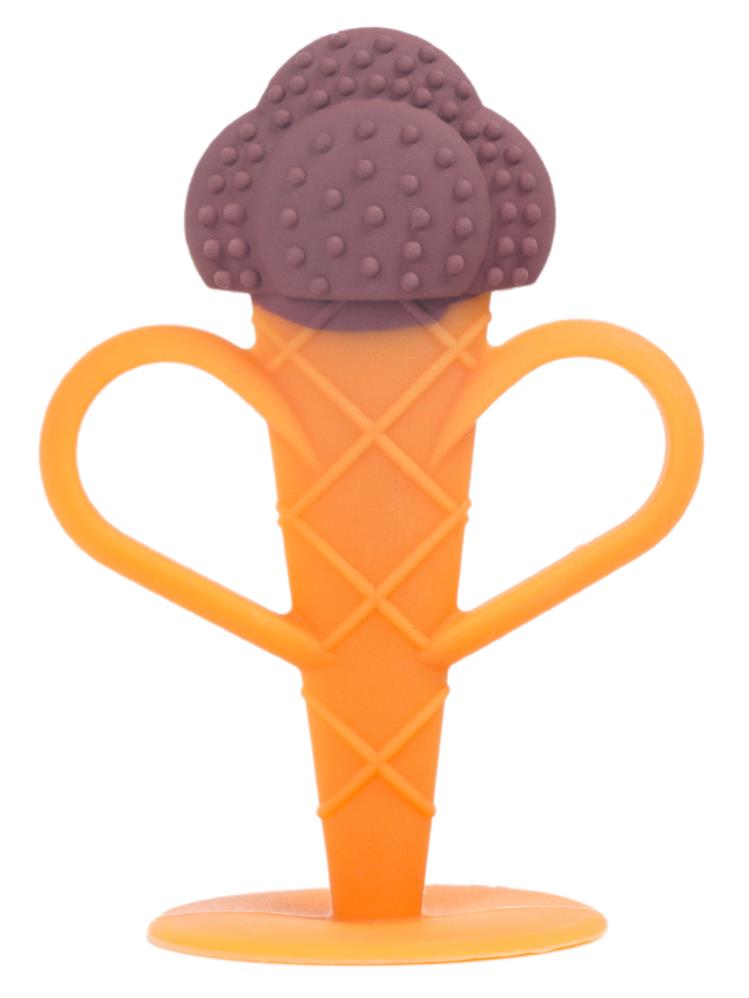 Pandish Ice Ice Baby Silikon Diş Kaşıyıcı - Kahverengi