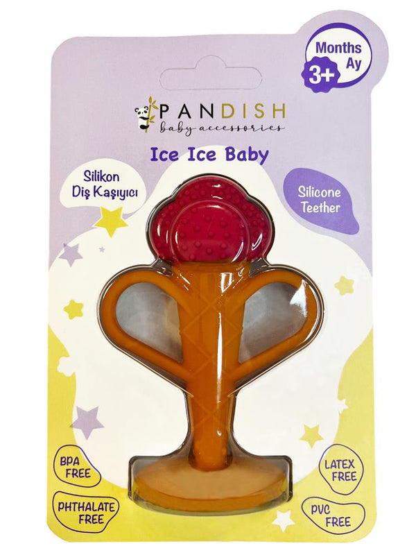 Pandish Ice Ice Baby Silikon Diş Kaşıyıcı - Pembe