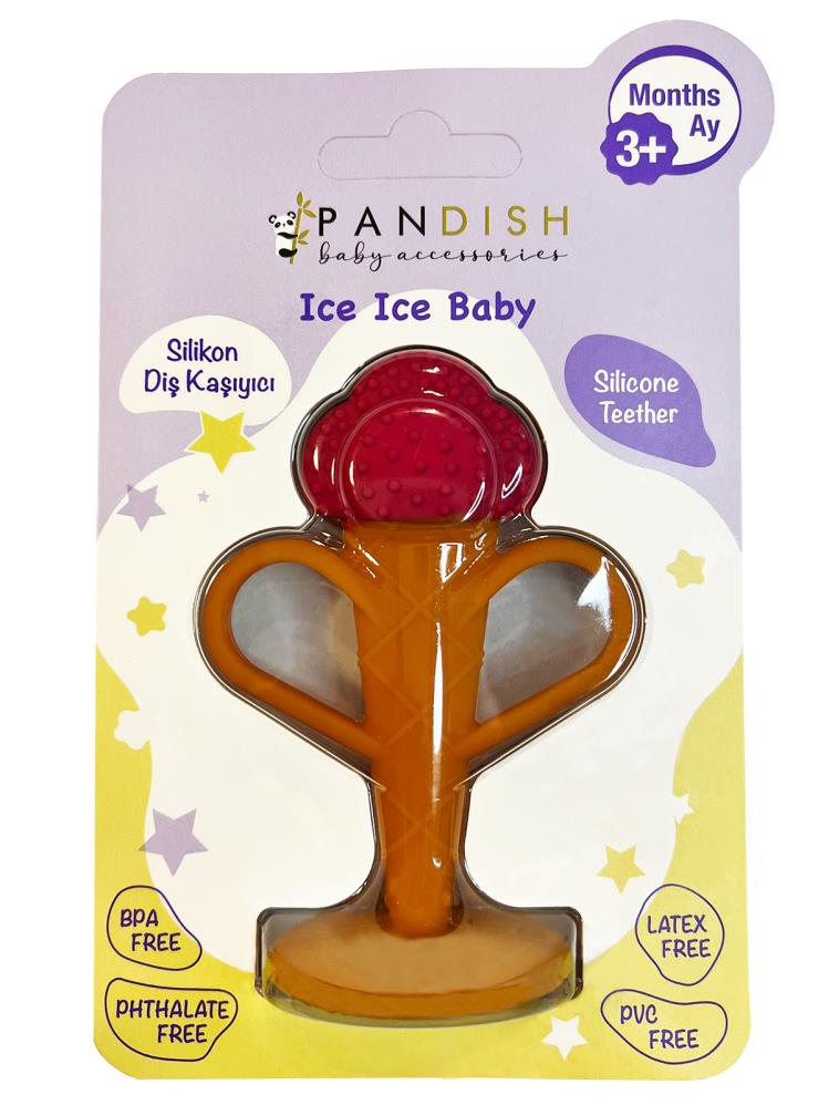 Pandish Ice Ice Baby Silikon Diş Kaşıyıcı - Pembe