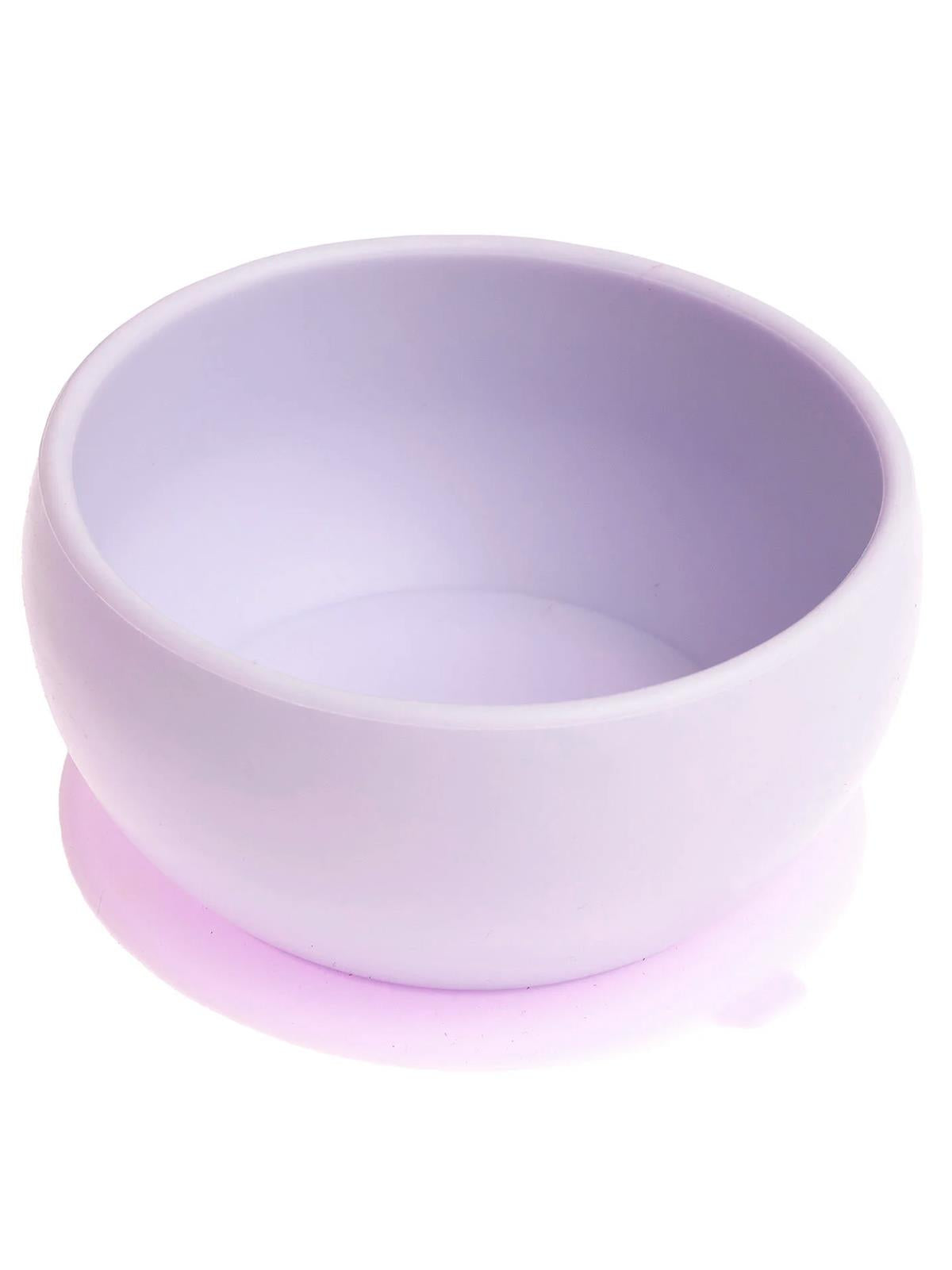 Pandish KitTen Vakum Tabanlı Kapaklı Silikon Kase - Lila