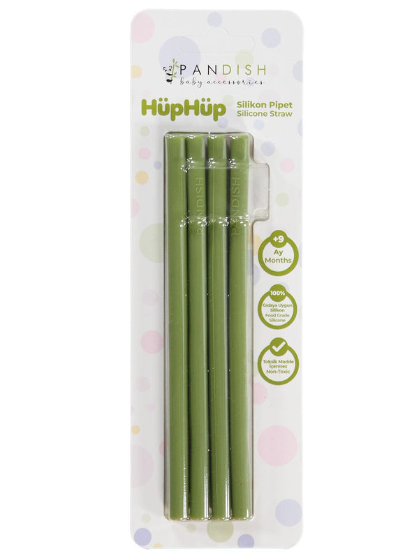 Pandish HüpHüp 4lü Silikon Pipet - Yeşil