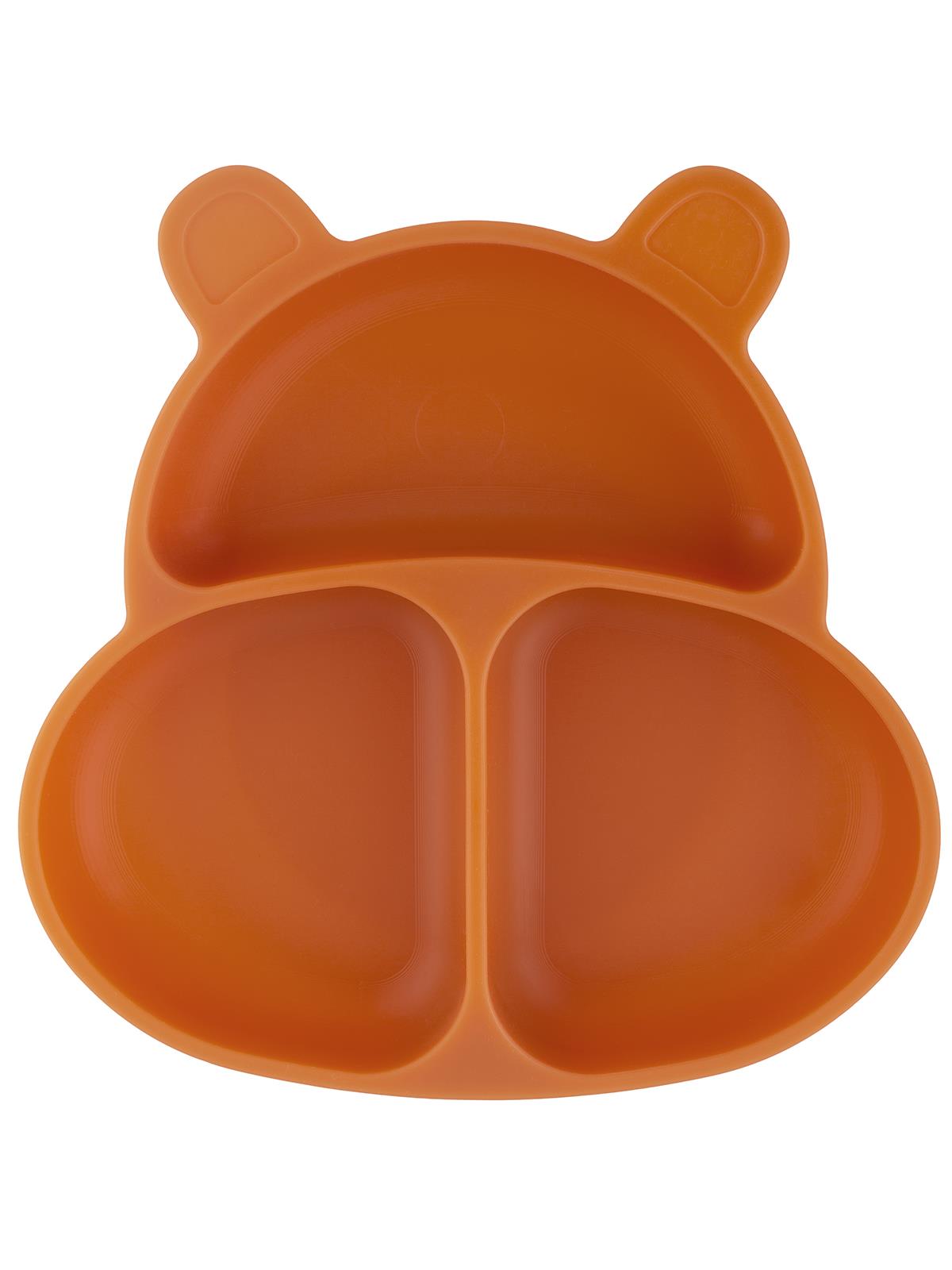 Pandish HupPo Vakum Tabanlı Silikon Mama Tabağı - Kahverengi