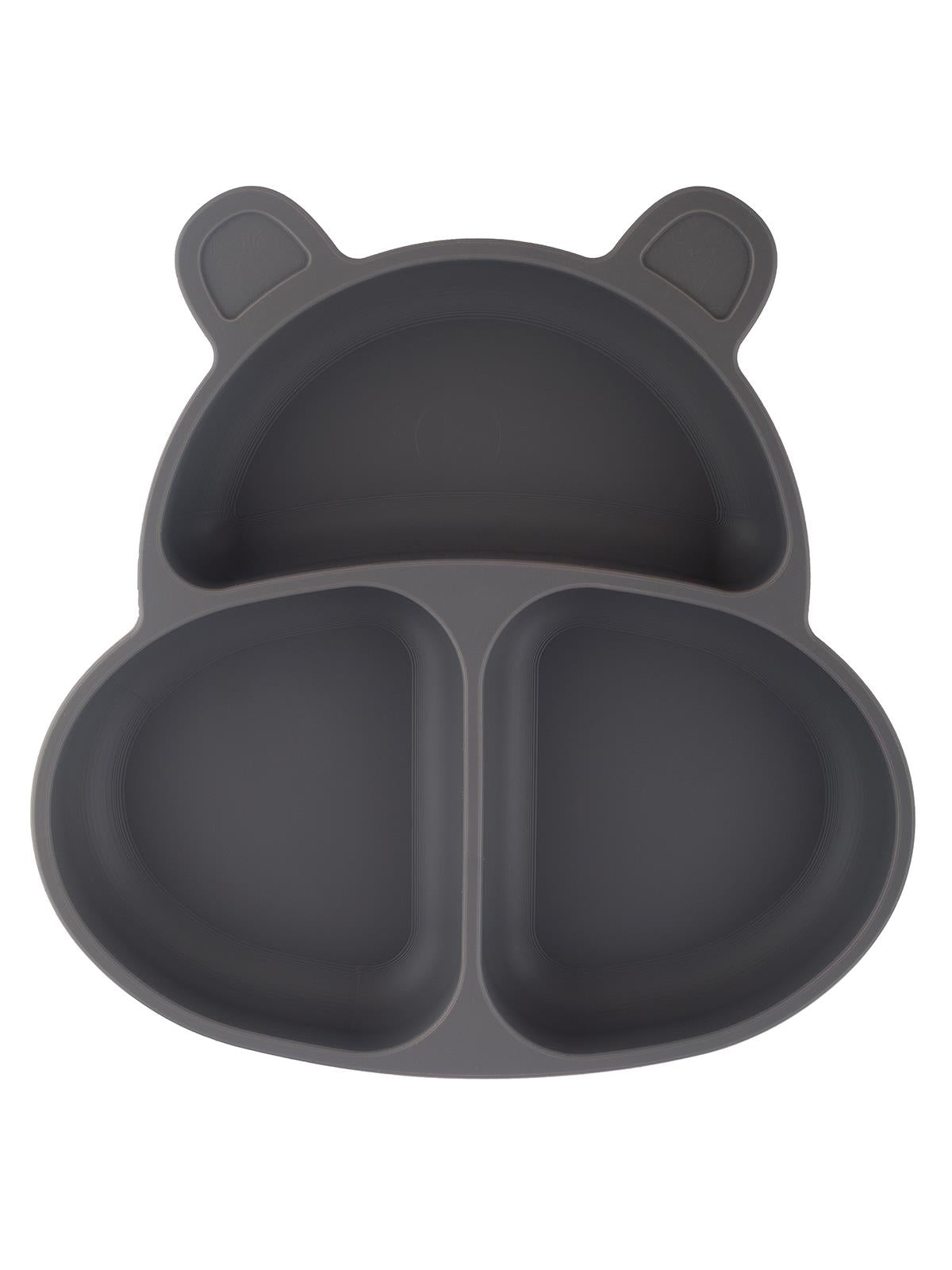 Pandish HupPo Vakum Tabanlı Silikon Mama Tabağı - Gri