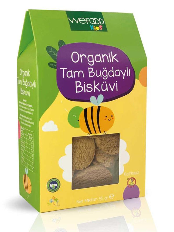 Wefood Kids Organik Tam Buğdaylı Bisküvi 55 gr