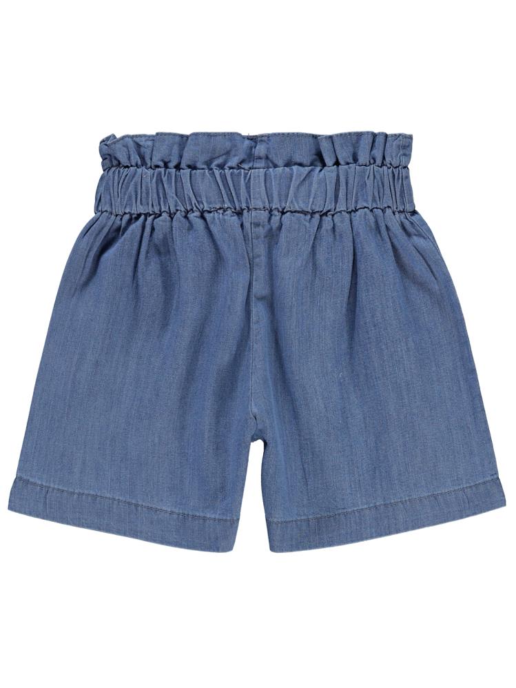 Civil Girls Beli Fırfırlı 2-5 Yaş Şort - Mavi