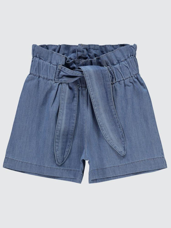 Civil Girls Beli Fırfırlı 2-5 Yaş Şort - Mavi