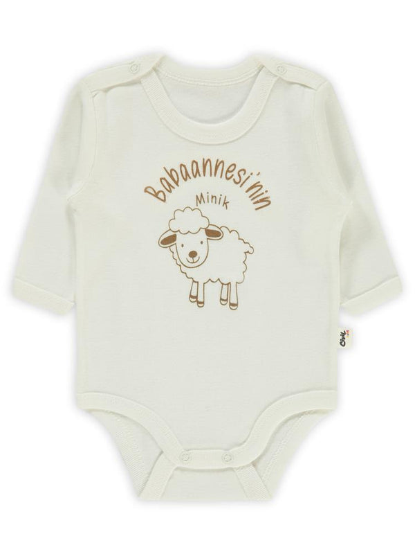 Civil Baby Babaannesi'Nin Minik Kuzusu 1-36 Ay Çıtçıtlı Badi - Ekru