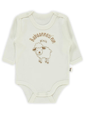 Civil Baby Babaannesi'Nin Minik Kuzusu 1-36 Ay Çıtçıtlı Badi - Ekru
