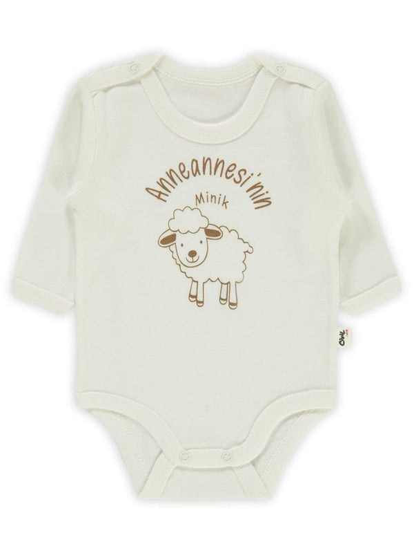 Civil Baby Anneannesi'Nin Minik Kuzusu 1-36 Ay Çıtçıtlı Badi - Ekru