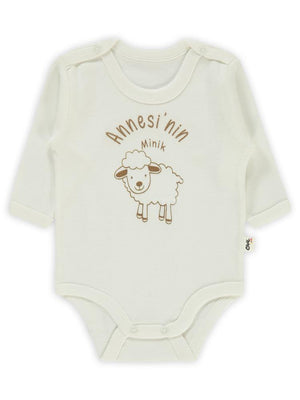 Civil Baby Annesi'Nin Minik Kuzusu 1-36 Ay Çıtçıtlı Badi - Ekru