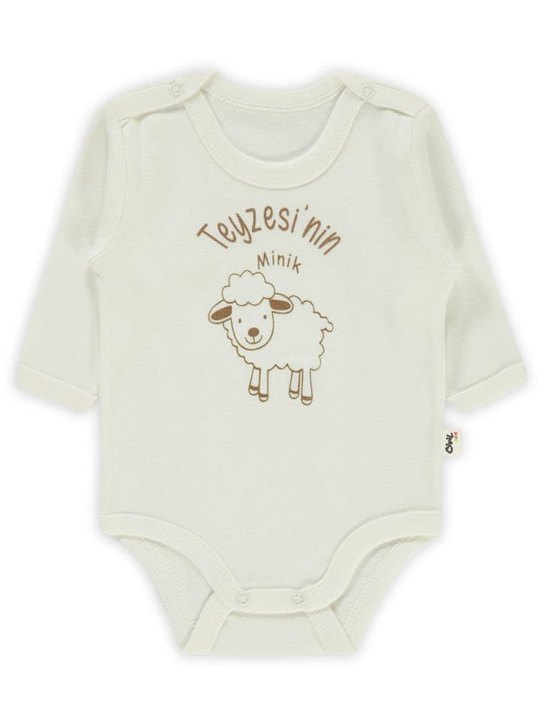 Civil Baby Teyzesi'Nin Minik Kuzusu 1-36 Ay Çıtçıtlı Badi - Ekru