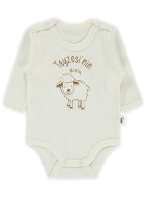 Civil Baby Teyzesi'Nin Minik Kuzusu 1-36 Ay Çıtçıtlı Badi - Ekru