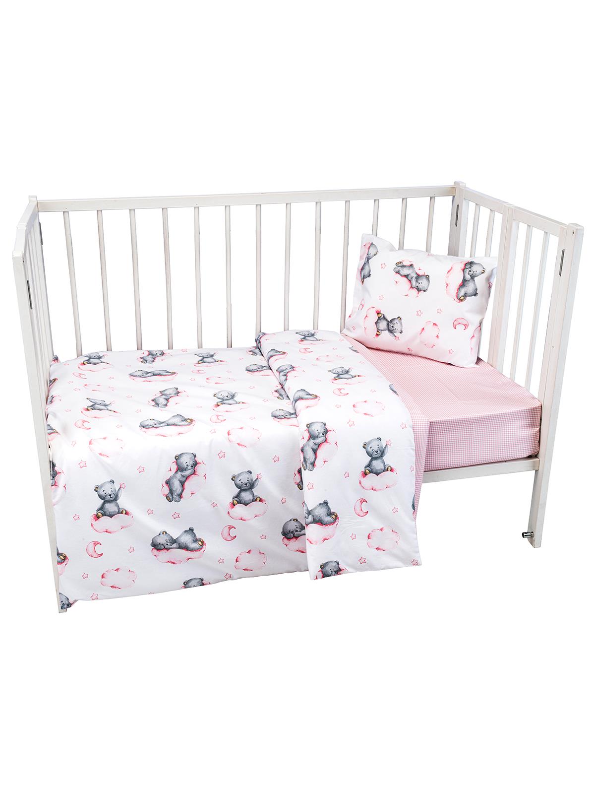 Aras Bebe Pamuk Nevresim Takım - Pembe